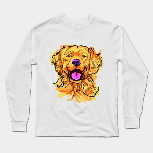 The Best Gold Dog in My Life Long Sleeve T-Shirt by lalanny